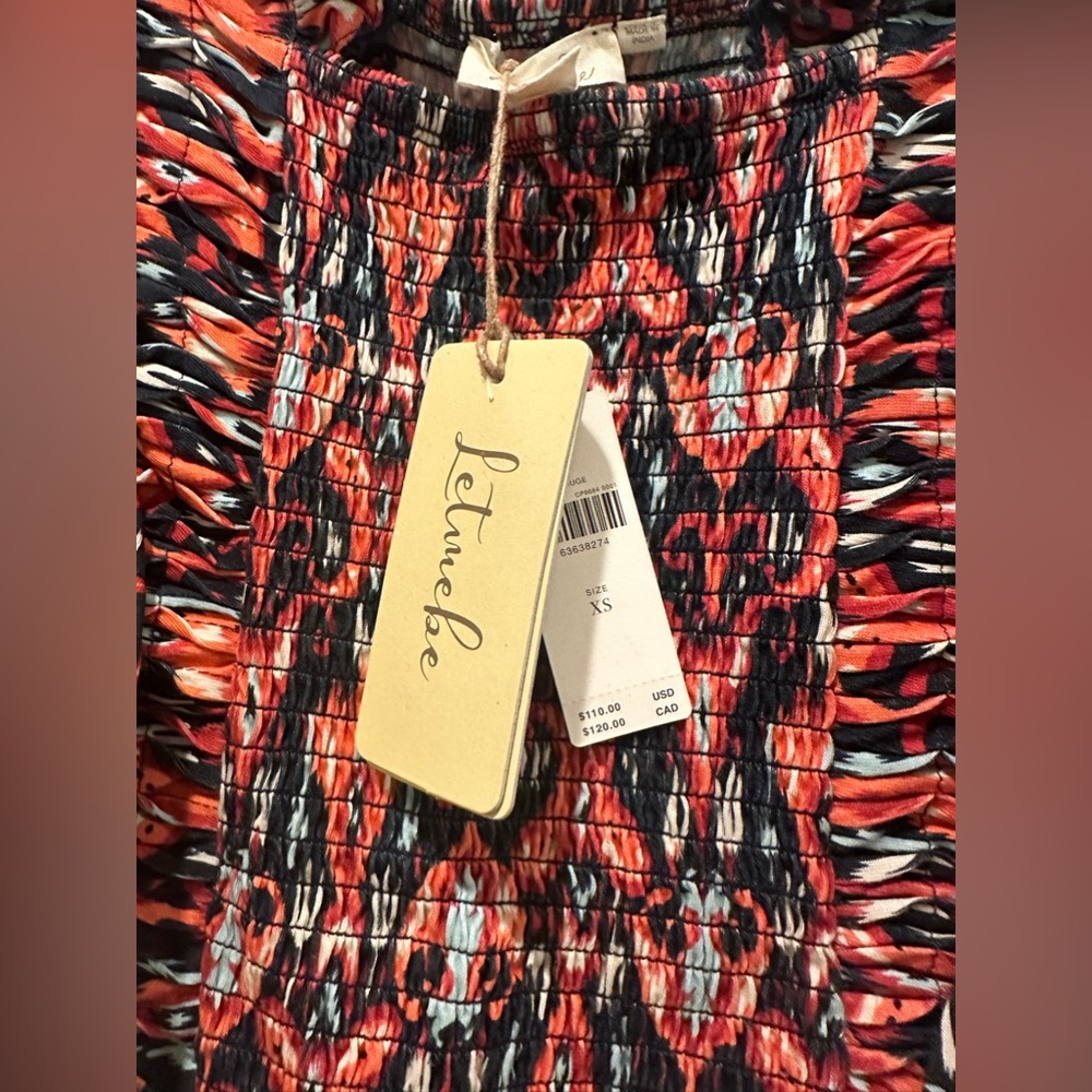 NWT LetMeBe Ruffle Sleeve Top size XS - Picture 3 of 3